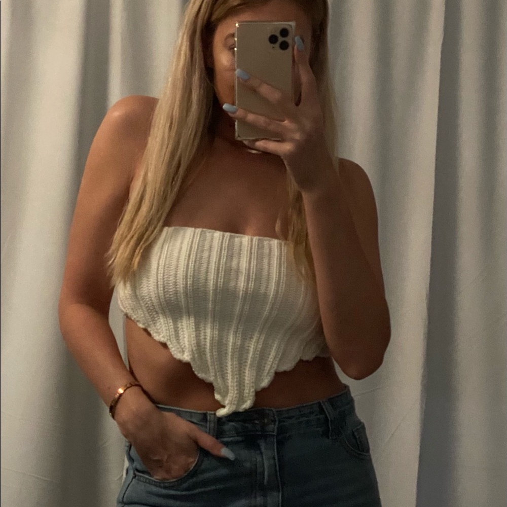 Lorelei Knit Tube Top White